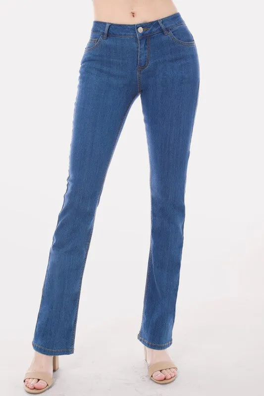 Mddenim Mid Rise Slim Bootcut Jean