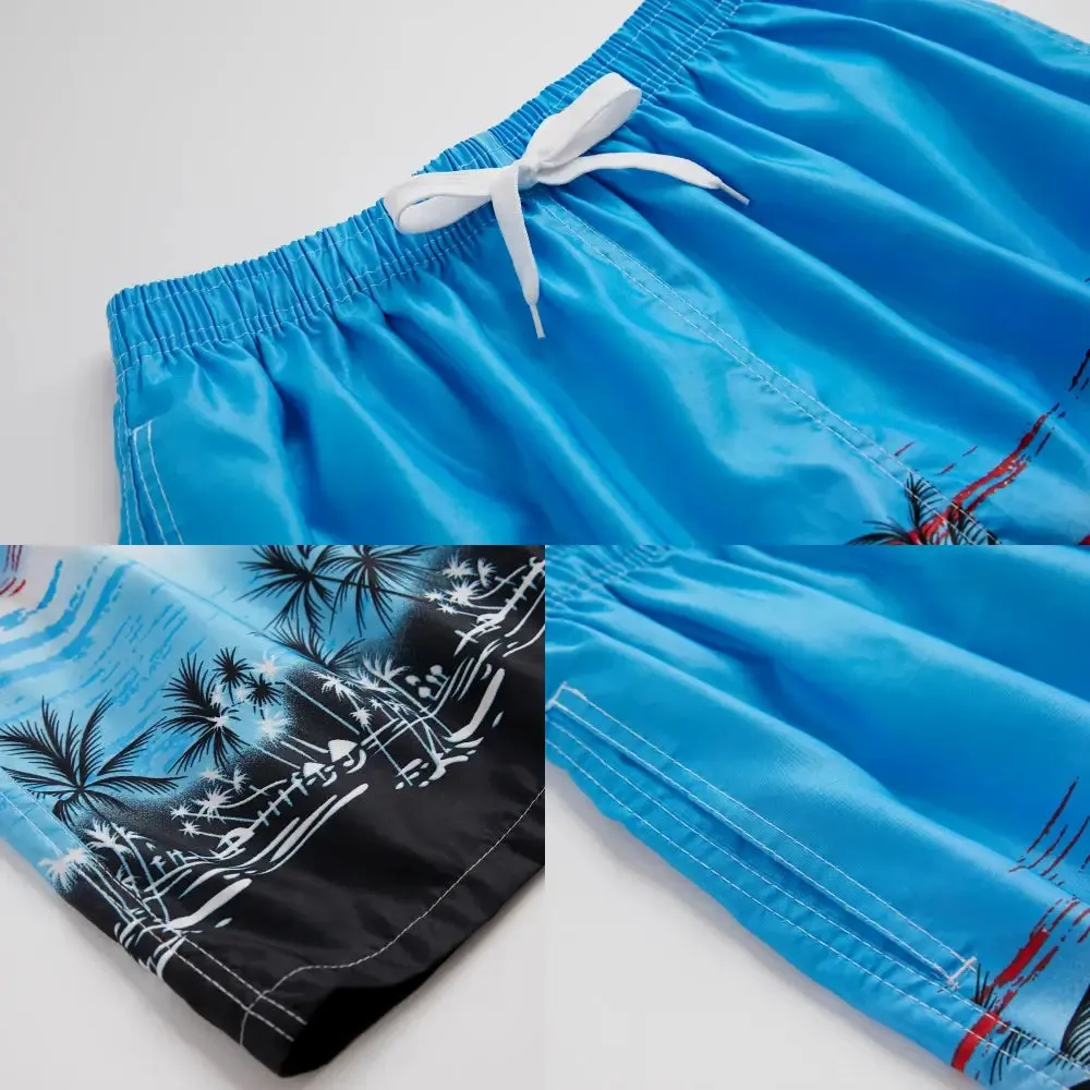 Mens Stretch Swim Trunks