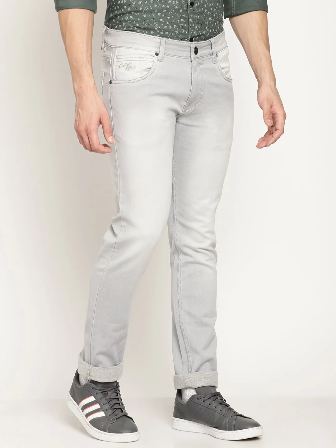 Men's Ultra Narrow fit Light Fade Silver  Jeans