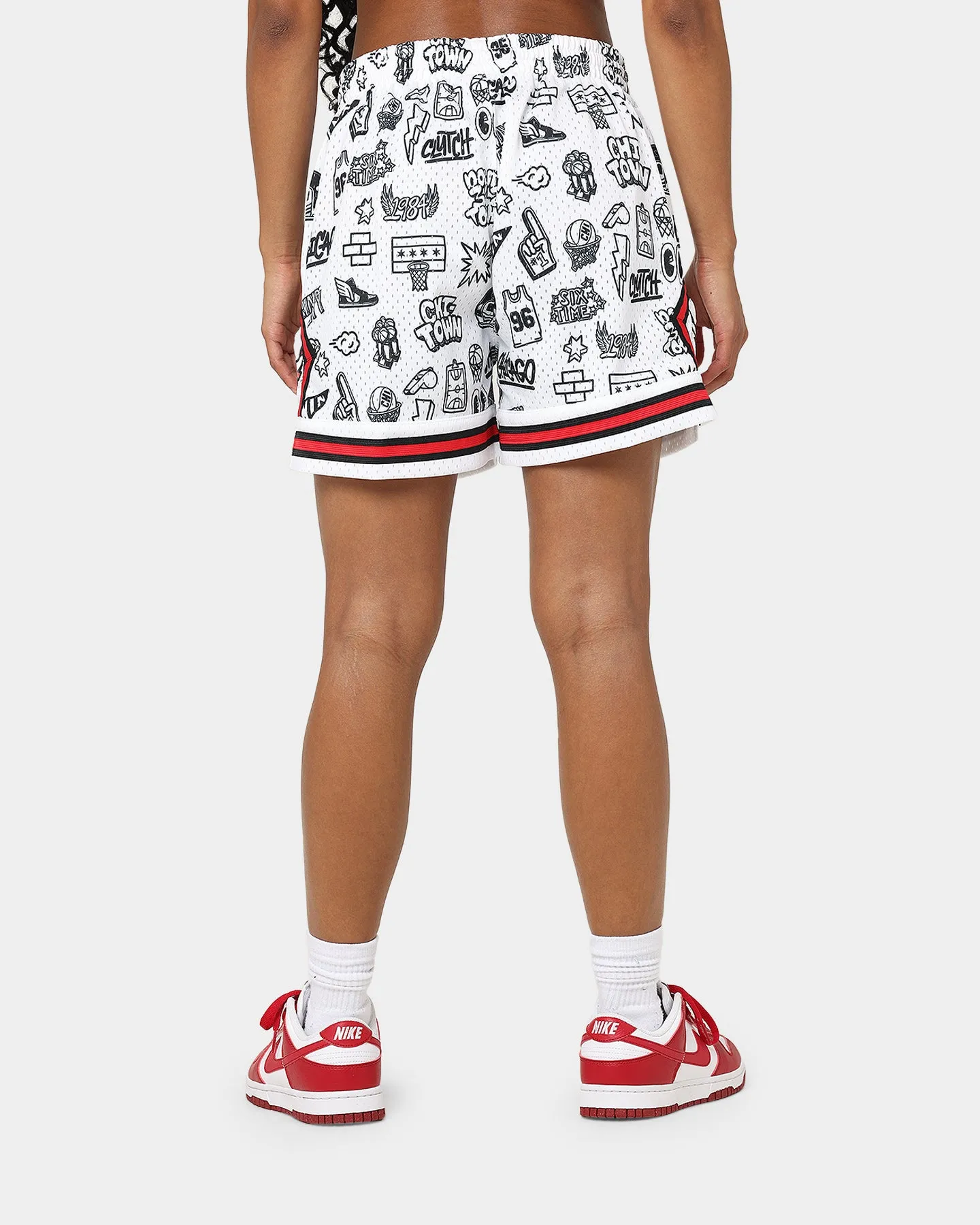 Mitchell & Ness Women's Chicago Bulls Doodle Shorts White