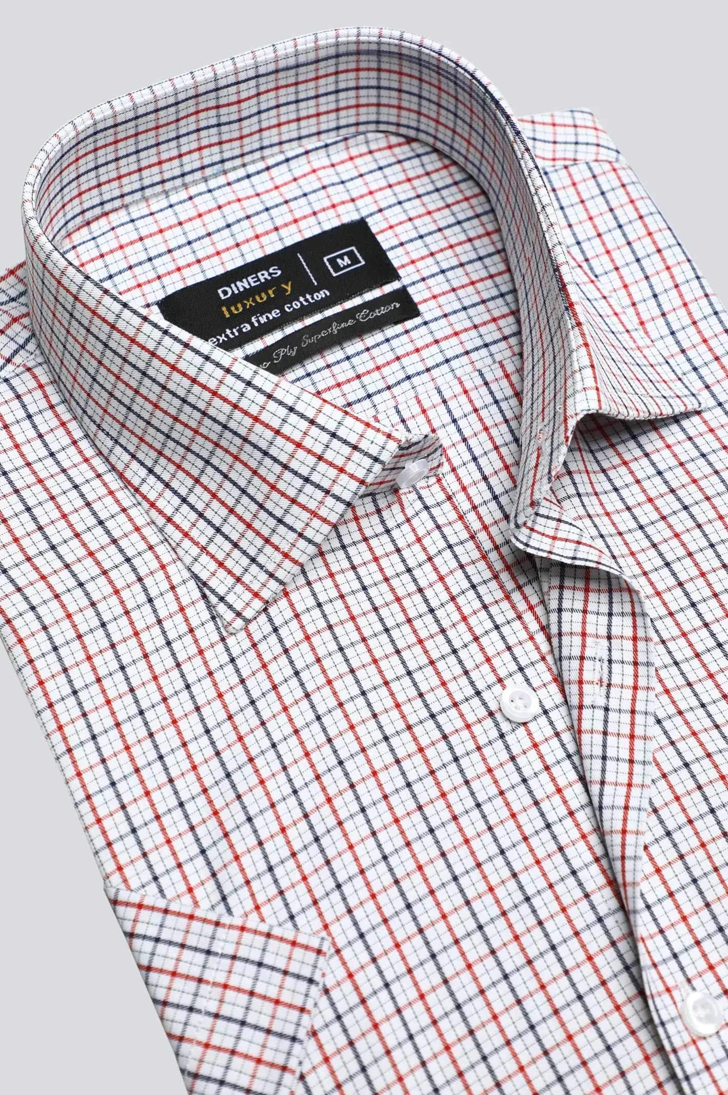 Multicolor Tattersall Check Formal Shirt (Half Sleeves)