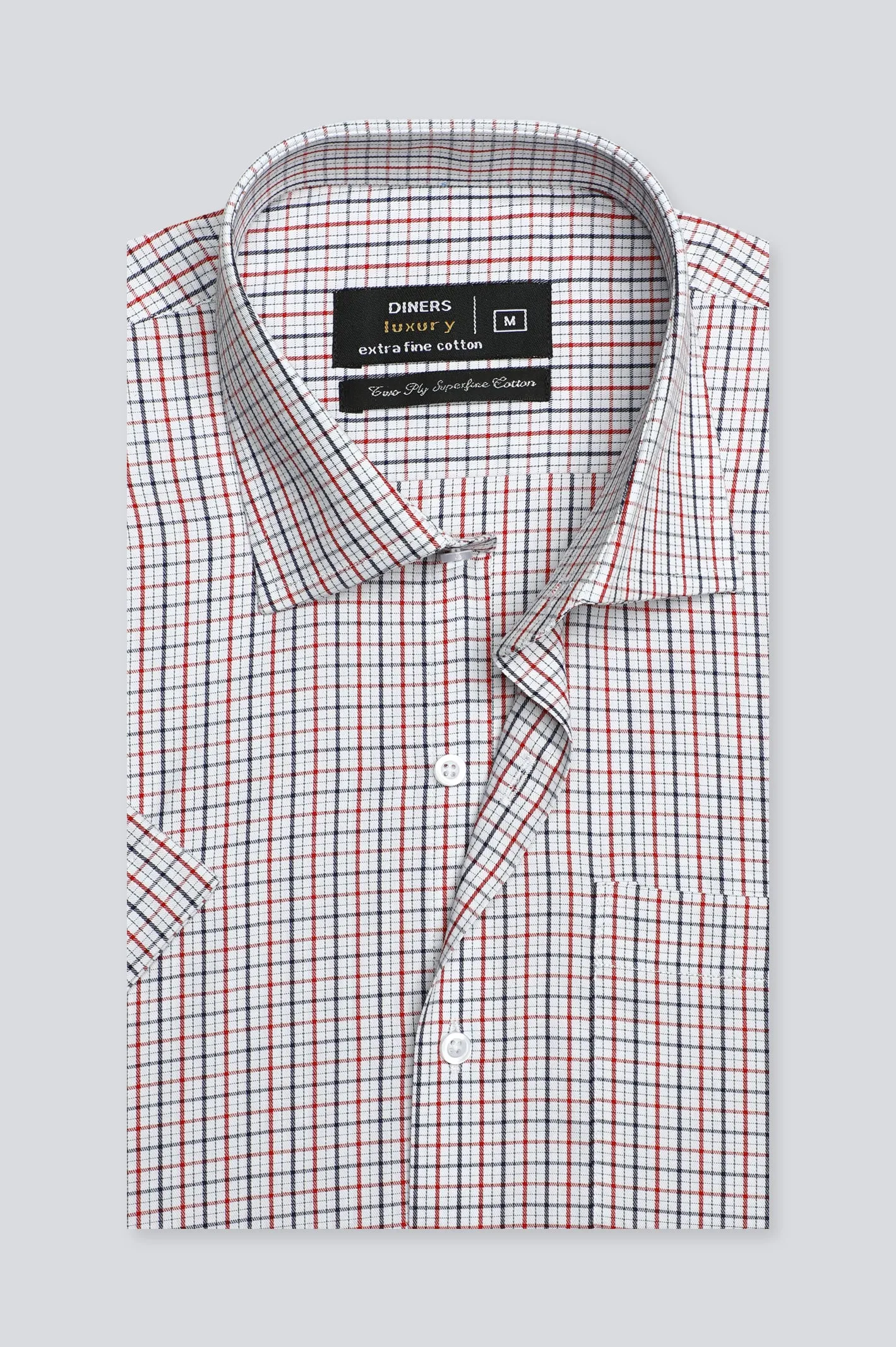 Multicolor Tattersall Check Formal Shirt (Half Sleeves)