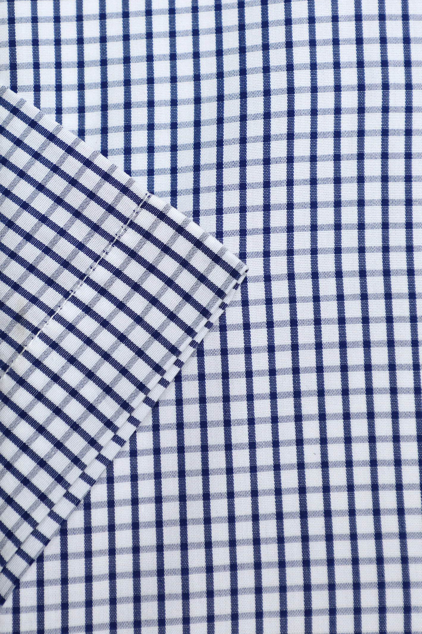 Navy Blue Graph Check Formal Shirt (Half Sleeves)