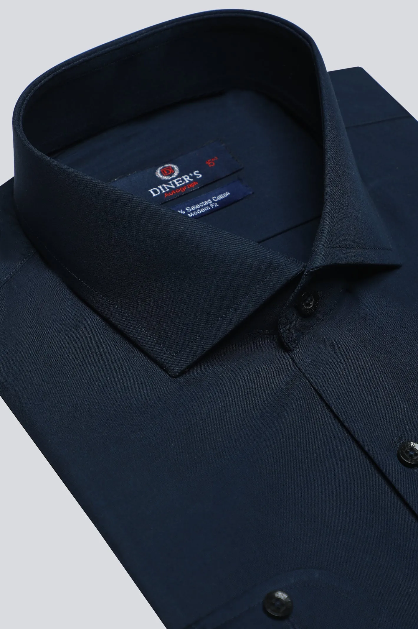 Navy Blue Plain Formal Autograph Shirt