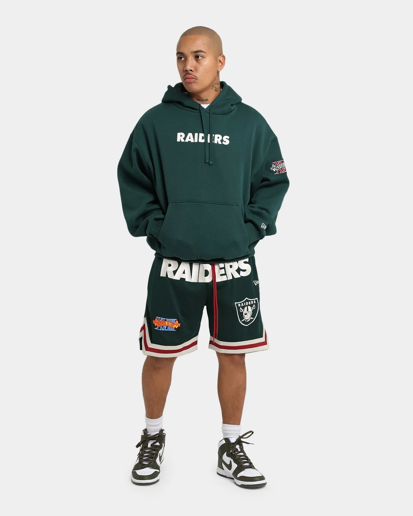 New Era Las Vegas Raiders Mesh Shorts Dark Green