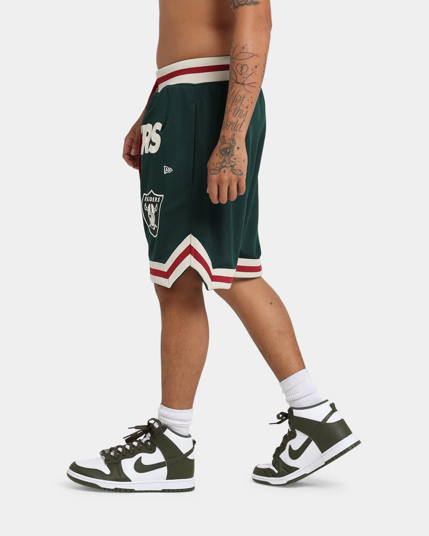 New Era Las Vegas Raiders Mesh Shorts Dark Green