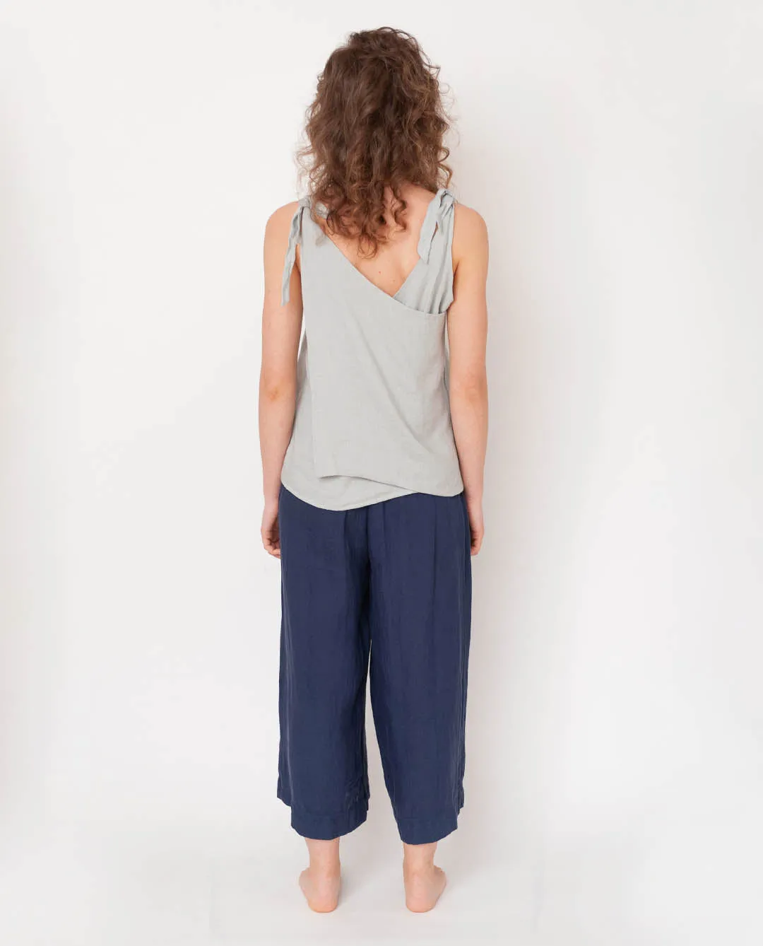 Nicole-May Linen Trouser In Midnight