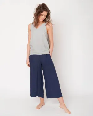 Nicole-May Linen Trouser In Midnight