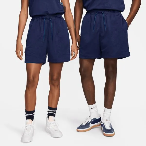 Nike SB Reversible Basketball Skate Shorts Midnight Navy - Court Blue