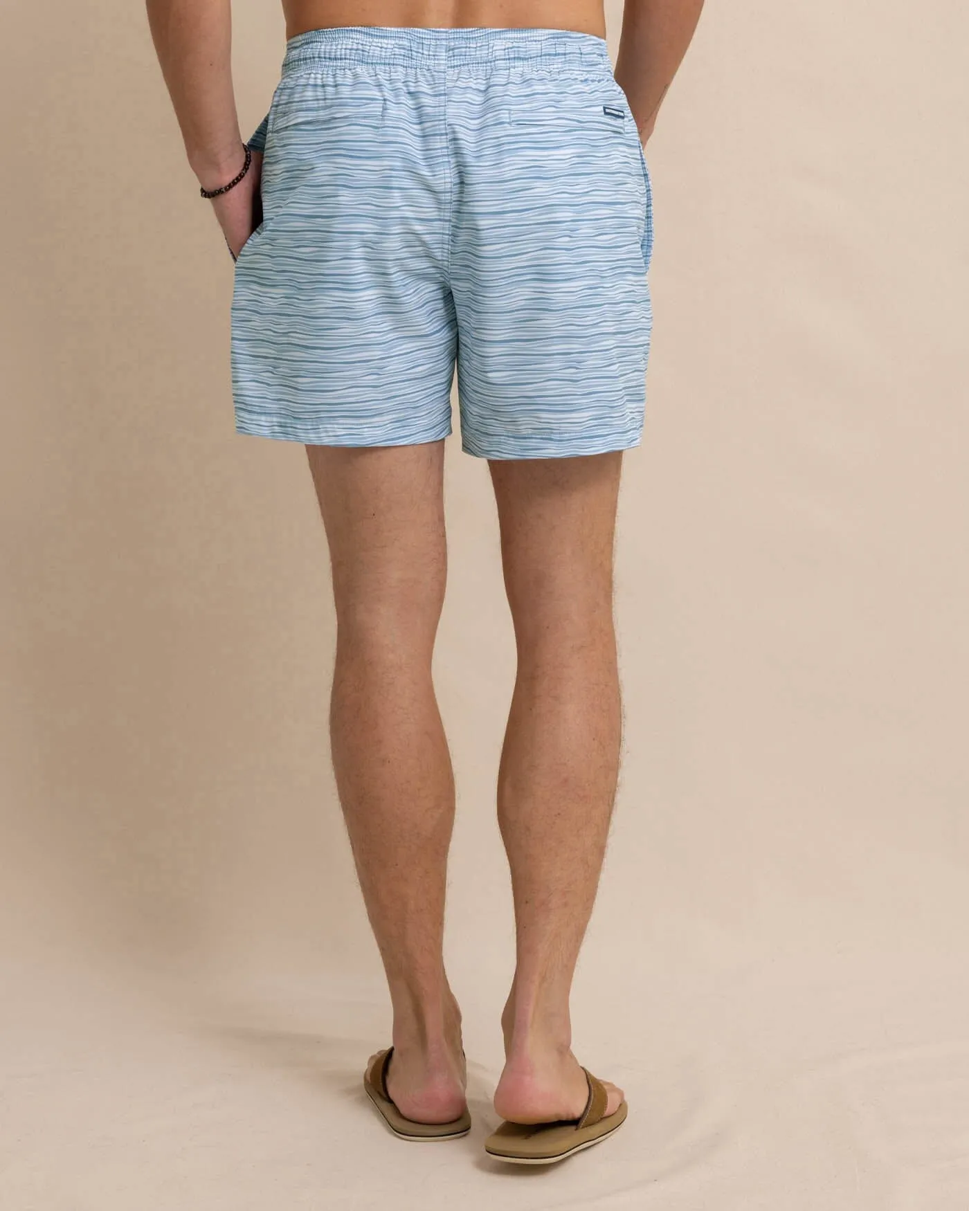 Ocean Water Stripe Swim Trunk