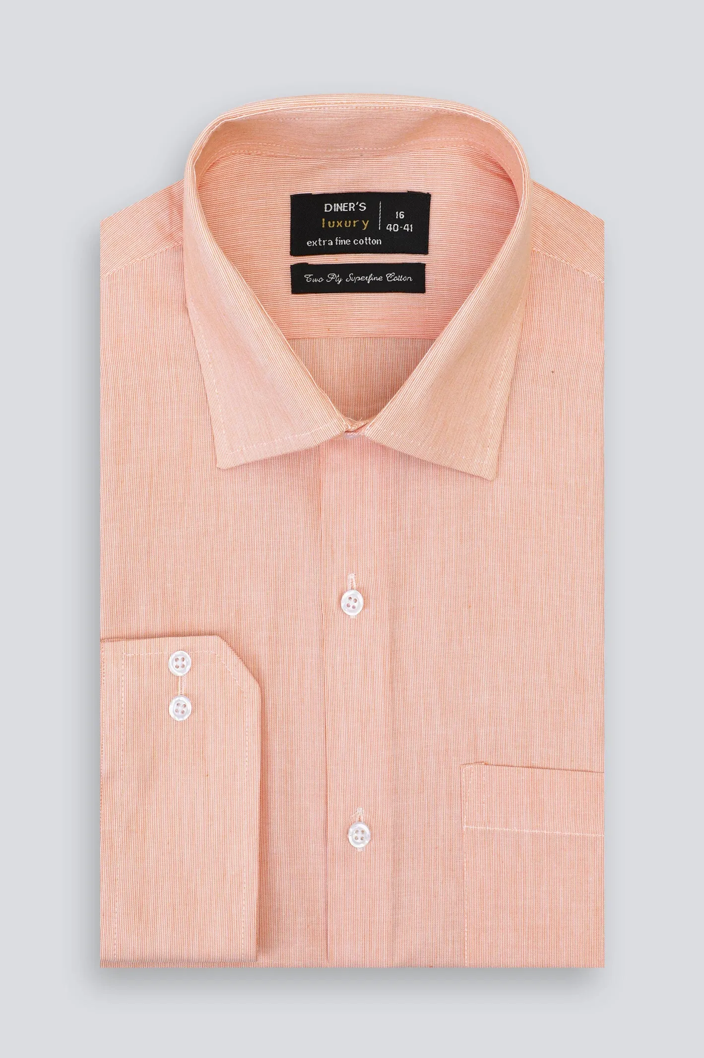 Orange Candy Stripe Formal Shirt