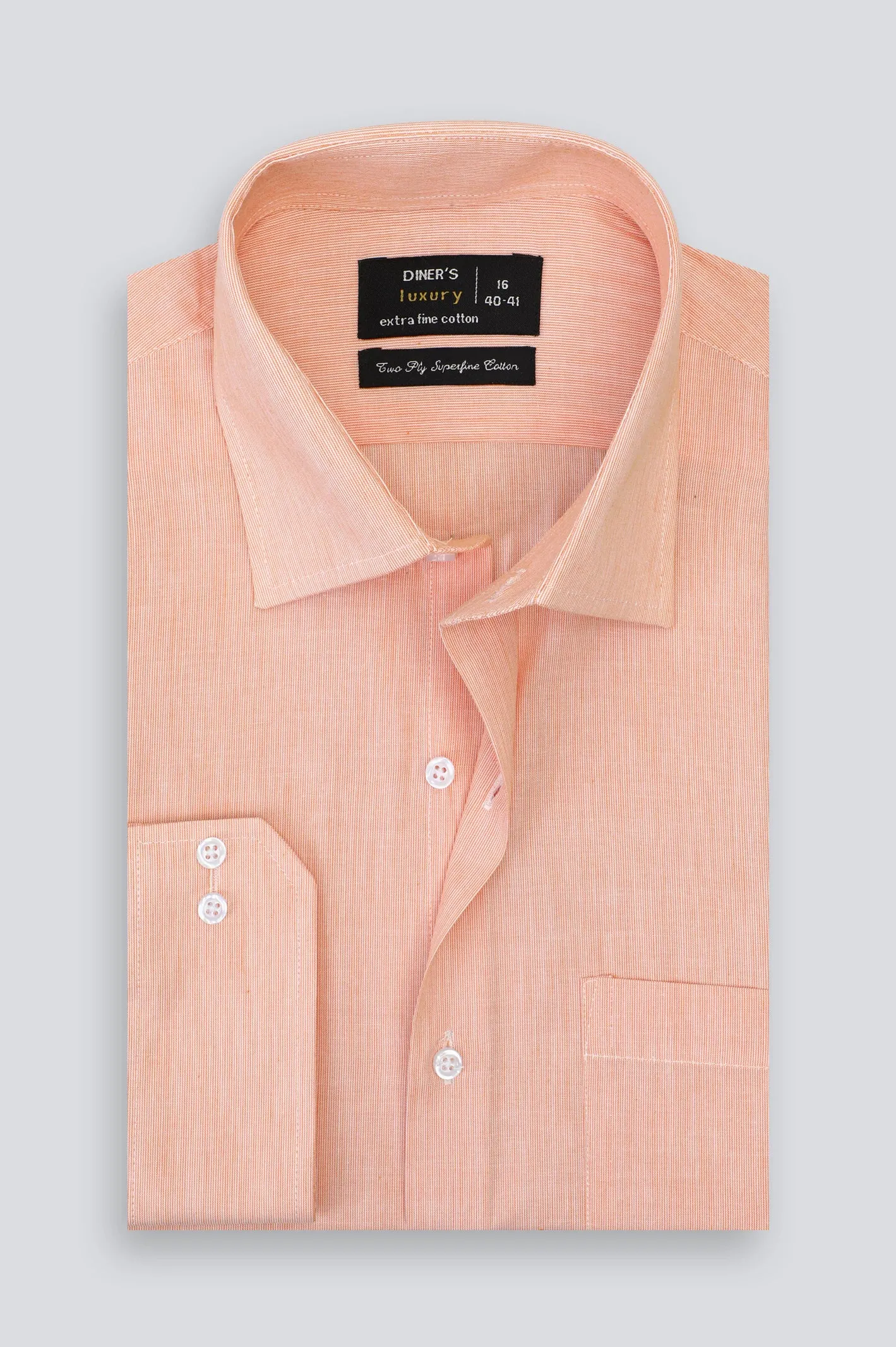 Orange Candy Stripe Formal Shirt