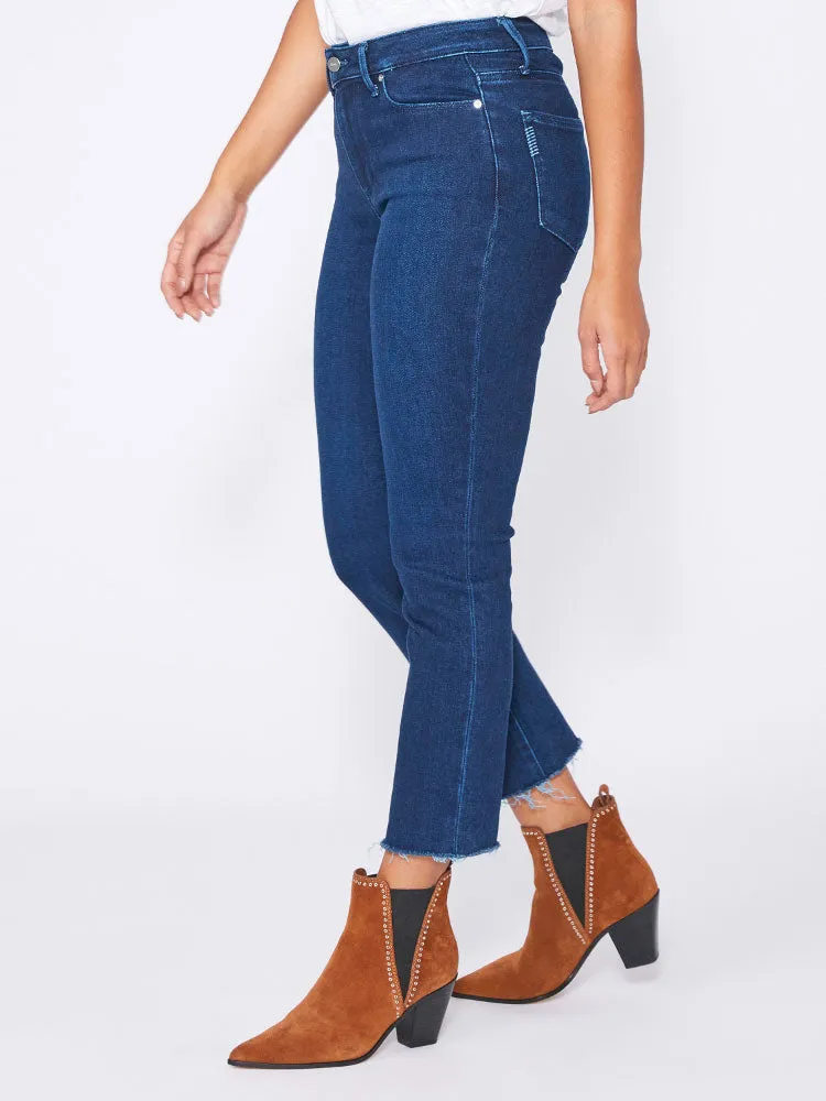 Paige Cindy Crop Raw Hem Straight Jeans Nomadic