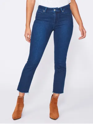 Paige Cindy Crop Raw Hem Straight Jeans Nomadic