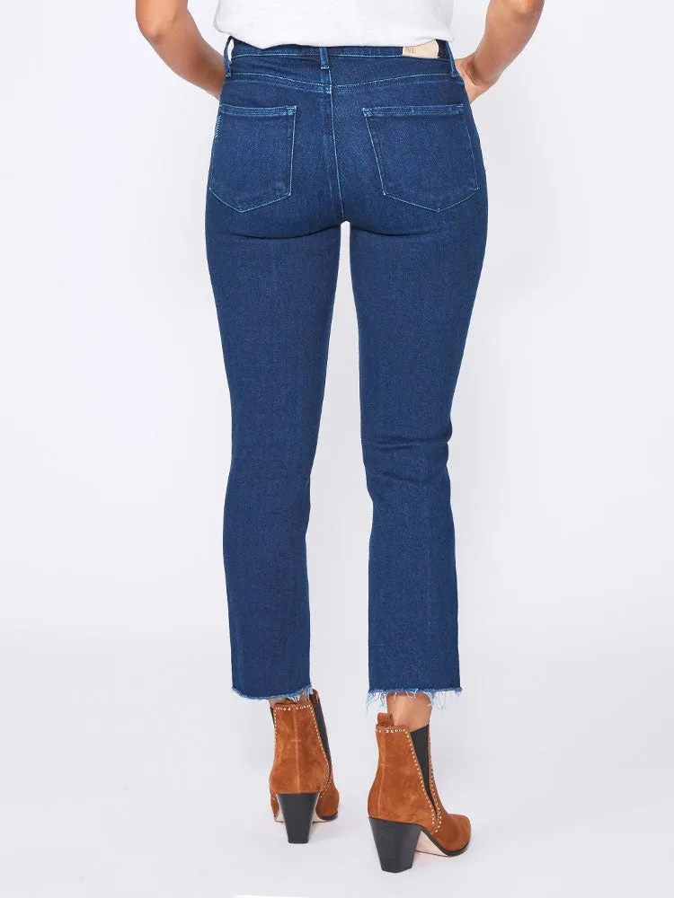 Paige Cindy Crop Raw Hem Straight Jeans Nomadic