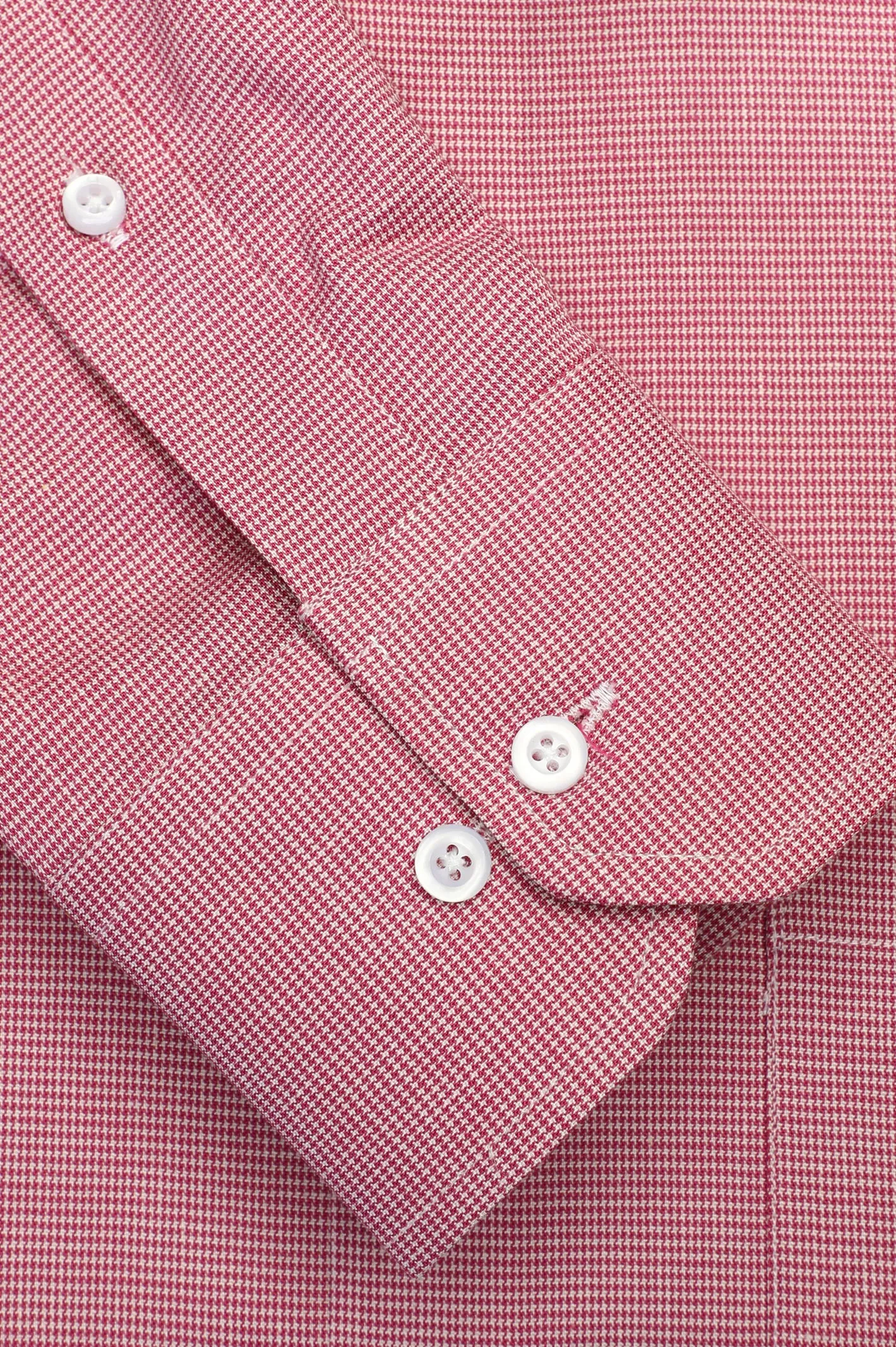 Pink Houndstooth Check Formal Shirt