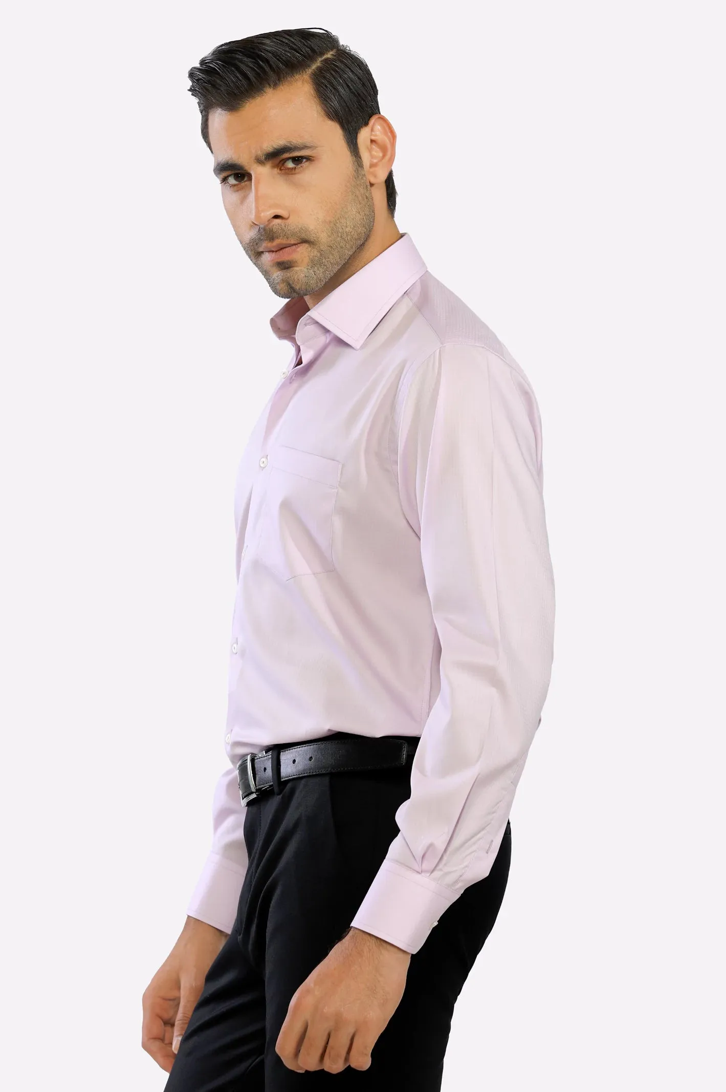 Purple Dobby Self Formal Shirt