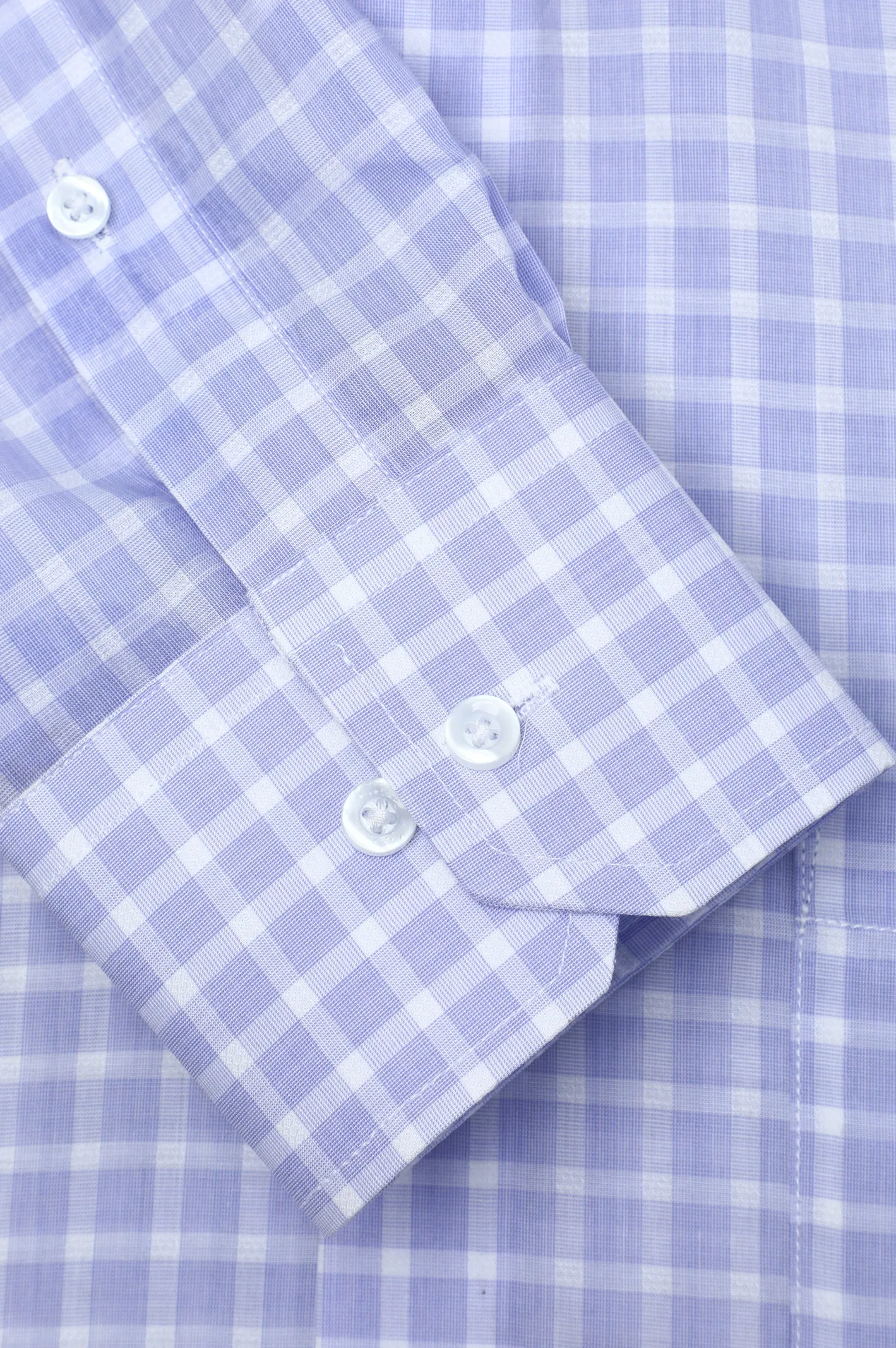 Purple Glen Plaid Check Formal Shirt