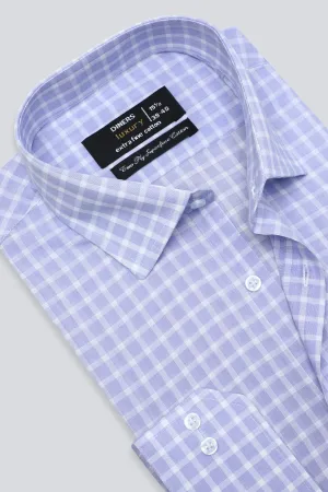 Purple Glen Plaid Check Formal Shirt