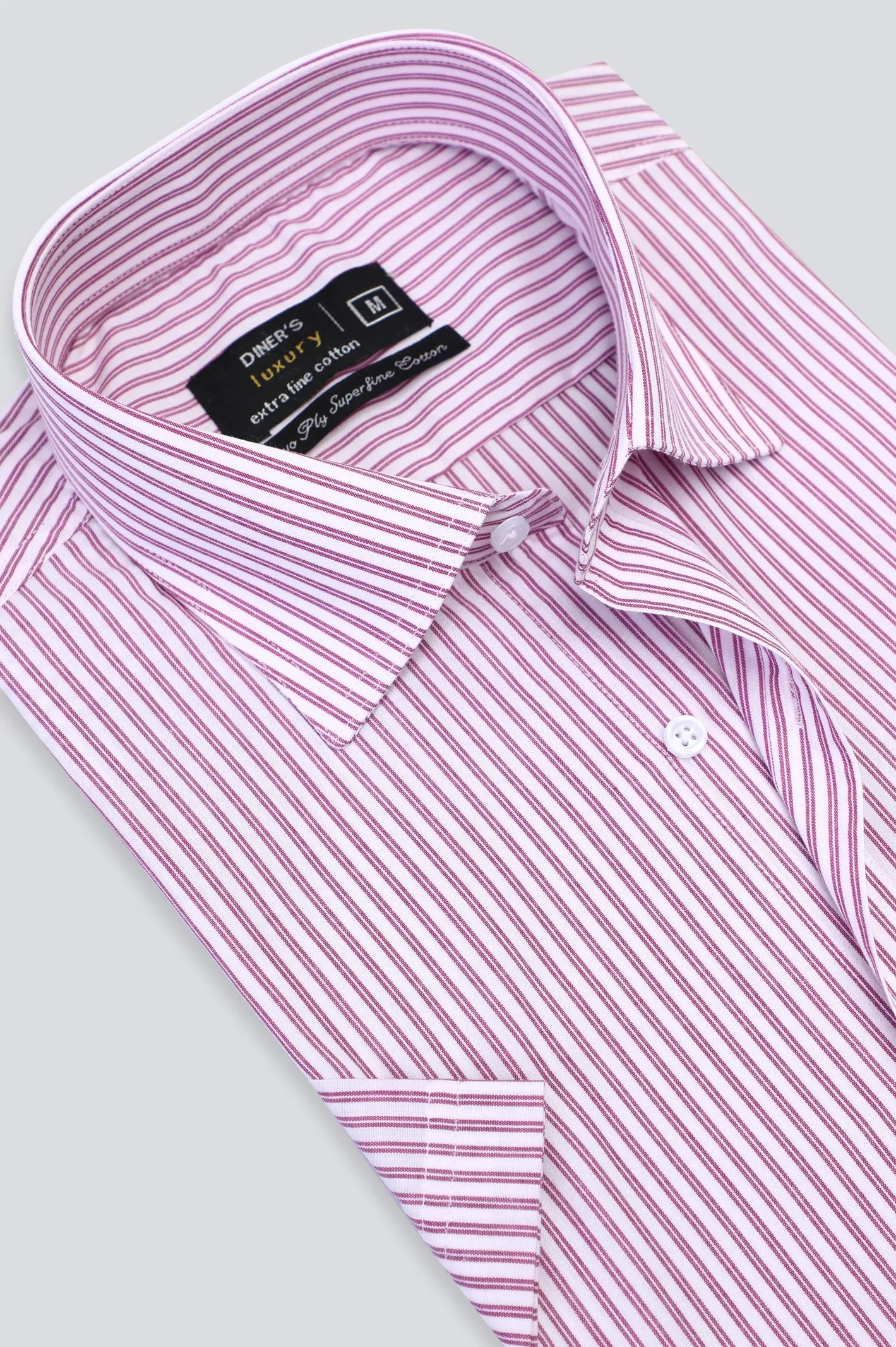 Purple Stripes Formal Shirt (Half Sleeves)