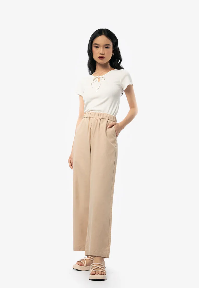 Regular Fit Paperbag Trousers