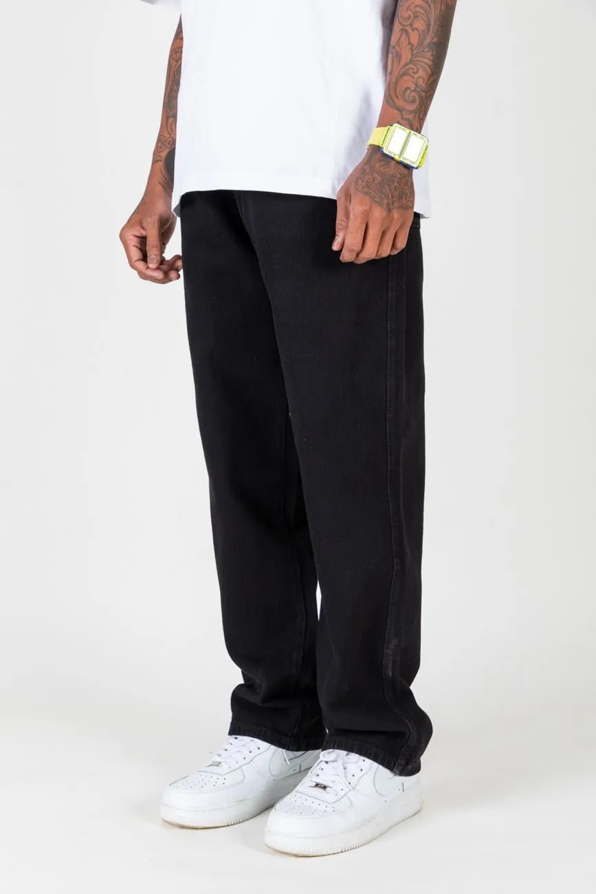 Relaxed Straight-Cut Jeans // Black