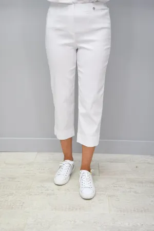 Robell Marie White Cropped Trousers - 51576 5499 10