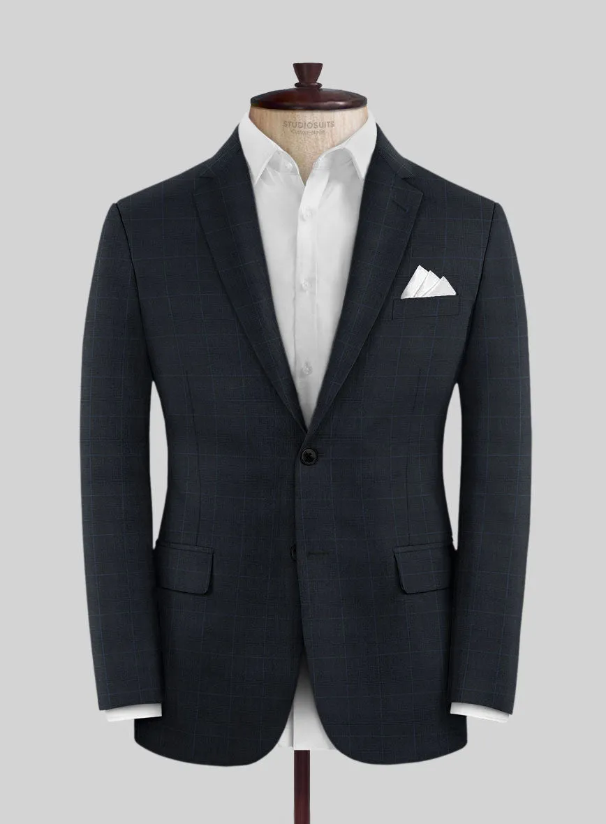 Scabal Cosmopolitan Prince Navy Blue Wool Suit