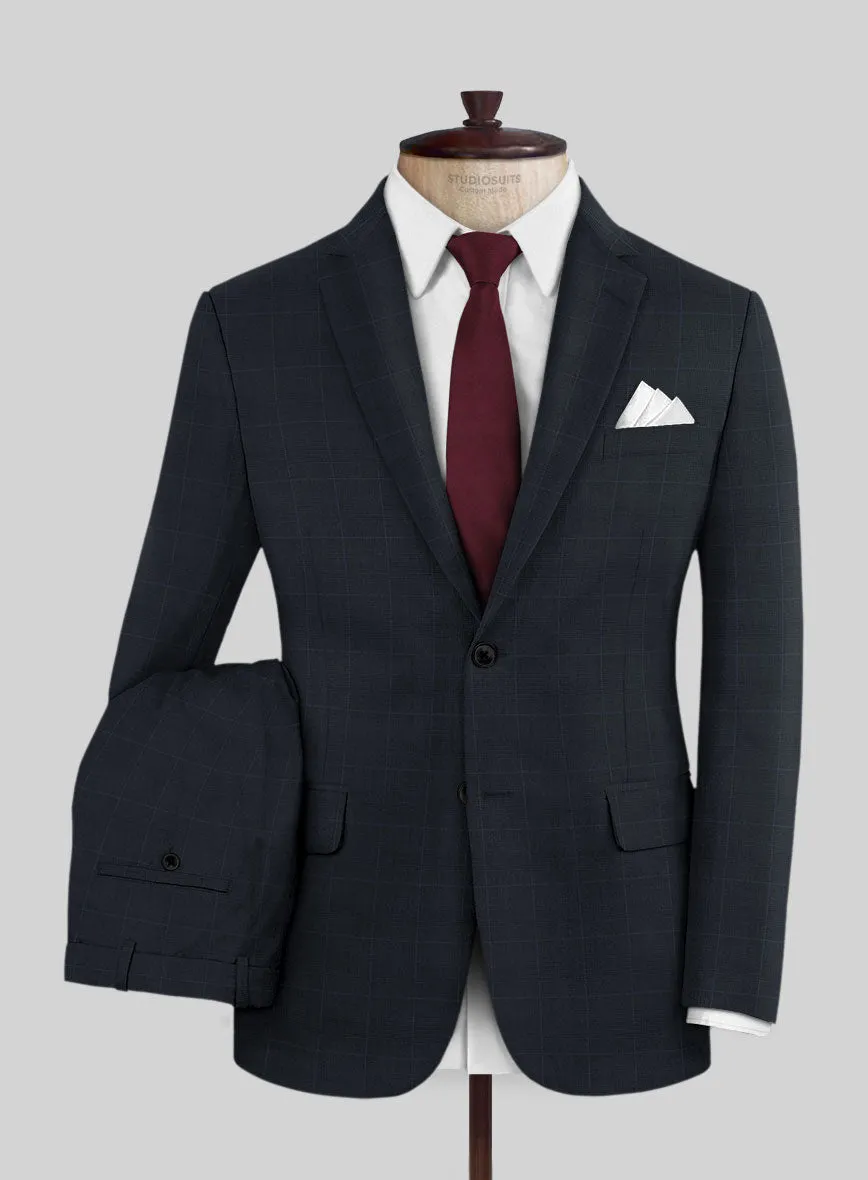 Scabal Cosmopolitan Prince Navy Blue Wool Suit