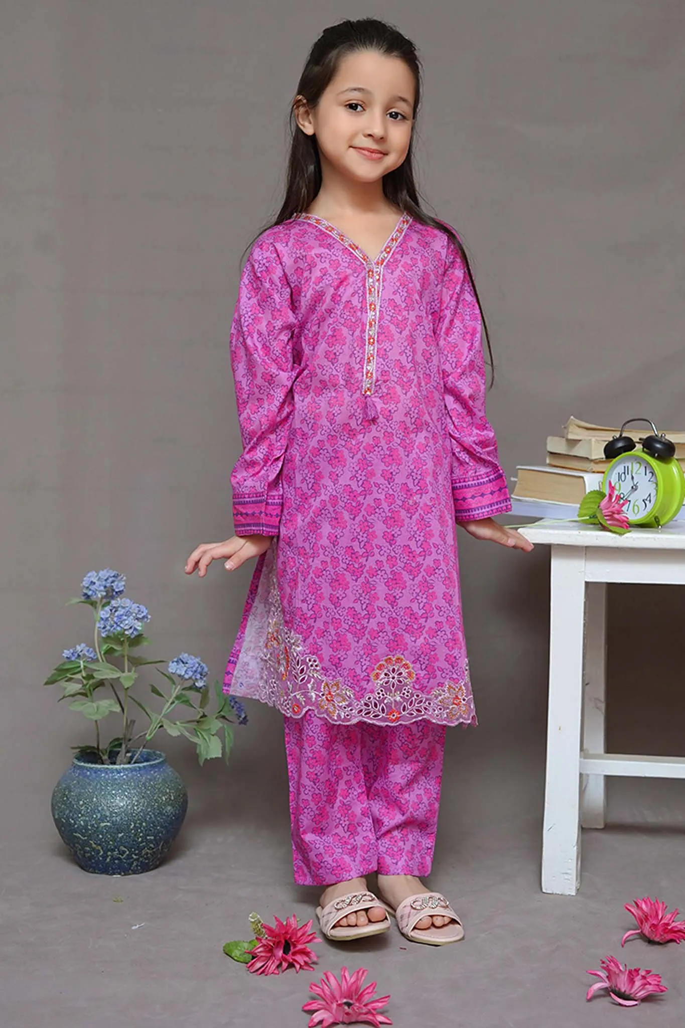 Shanzey Stitched 2 Piece Embroidered Cutwork Kids Collection'2024-SHK-1921