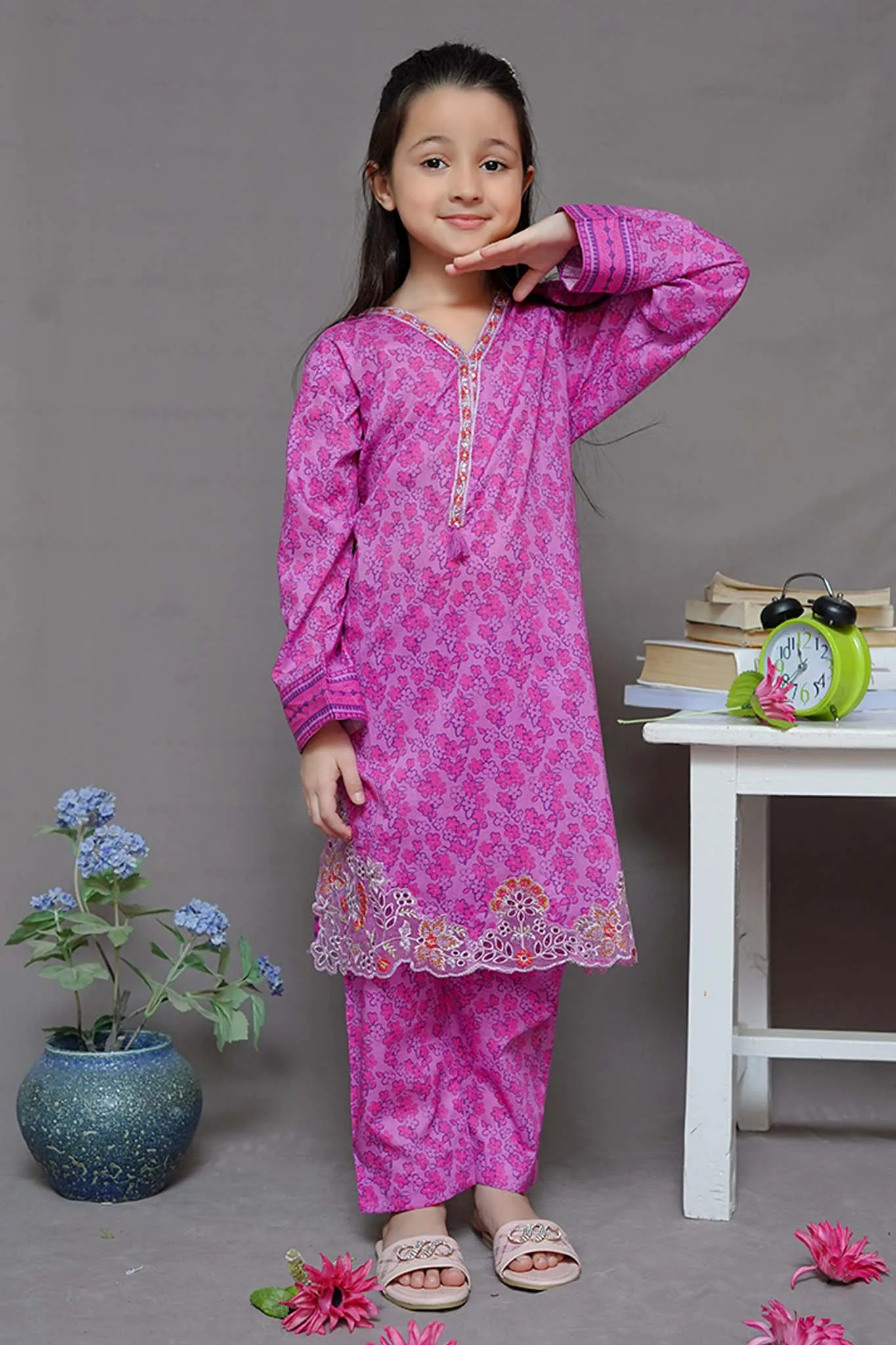 Shanzey Stitched 2 Piece Embroidered Cutwork Kids Collection'2024-SHK-1921