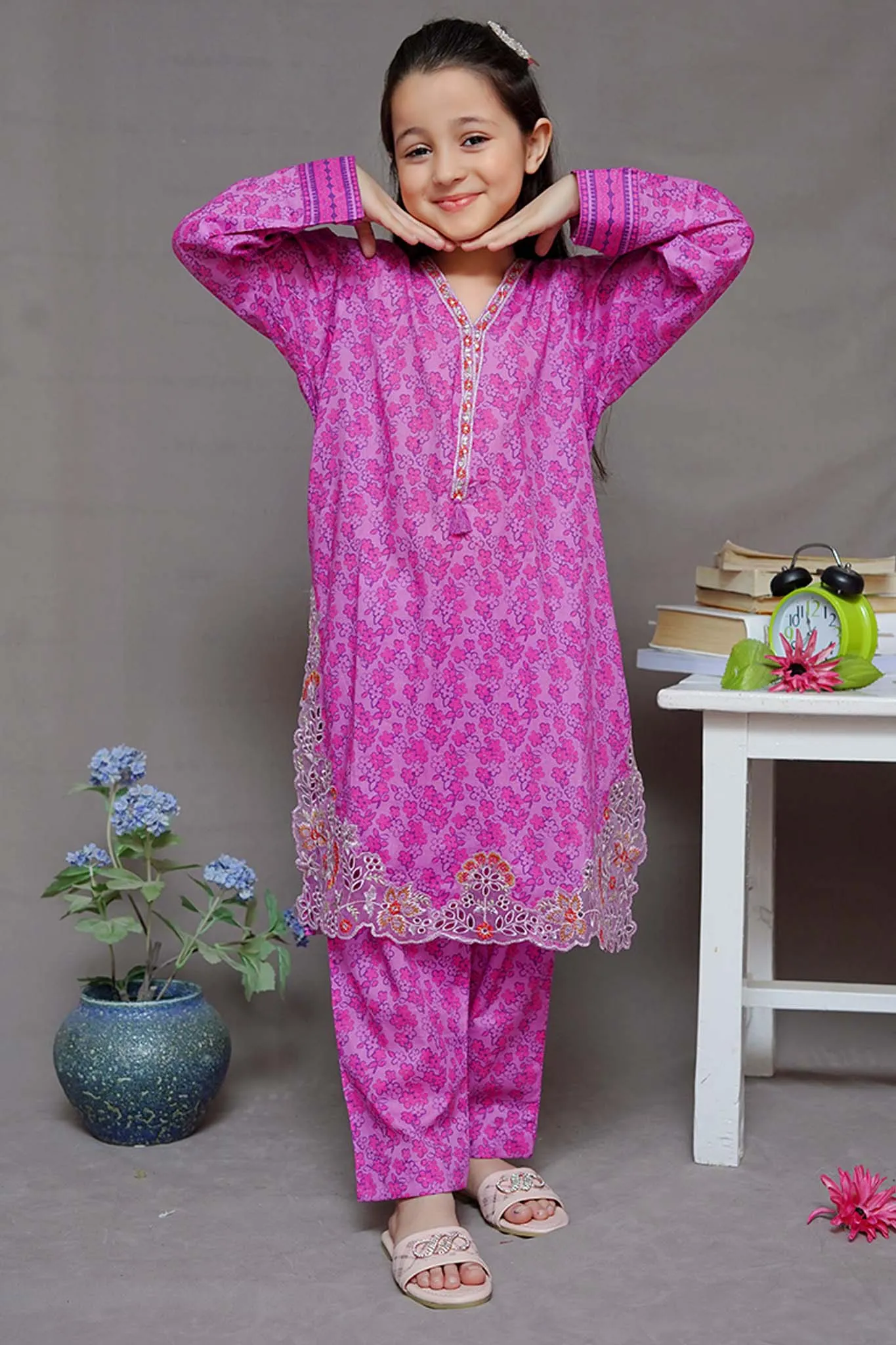 Shanzey Stitched 2 Piece Embroidered Cutwork Kids Collection'2024-SHK-1921