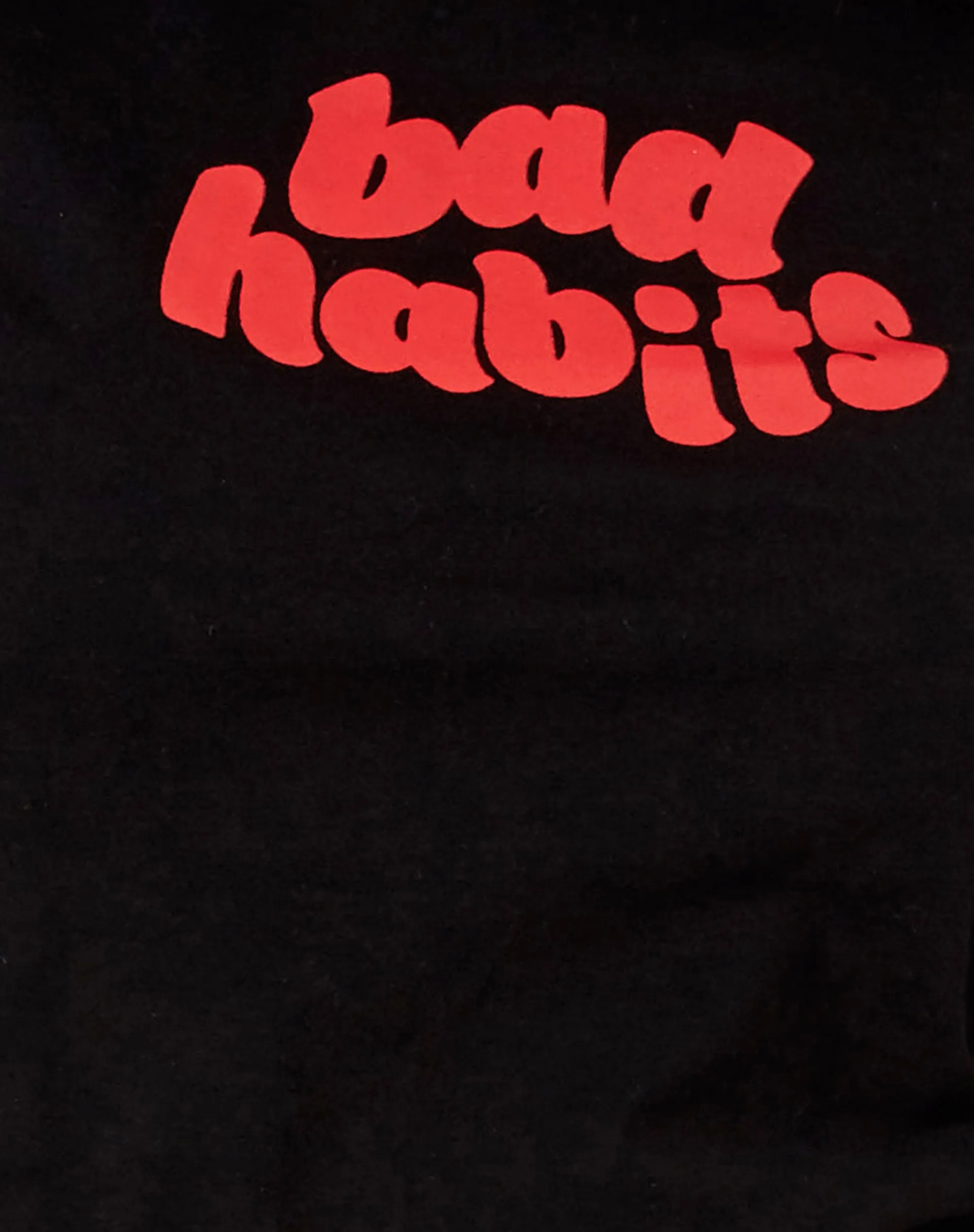 Shrunk Tee in Black Bad Habits