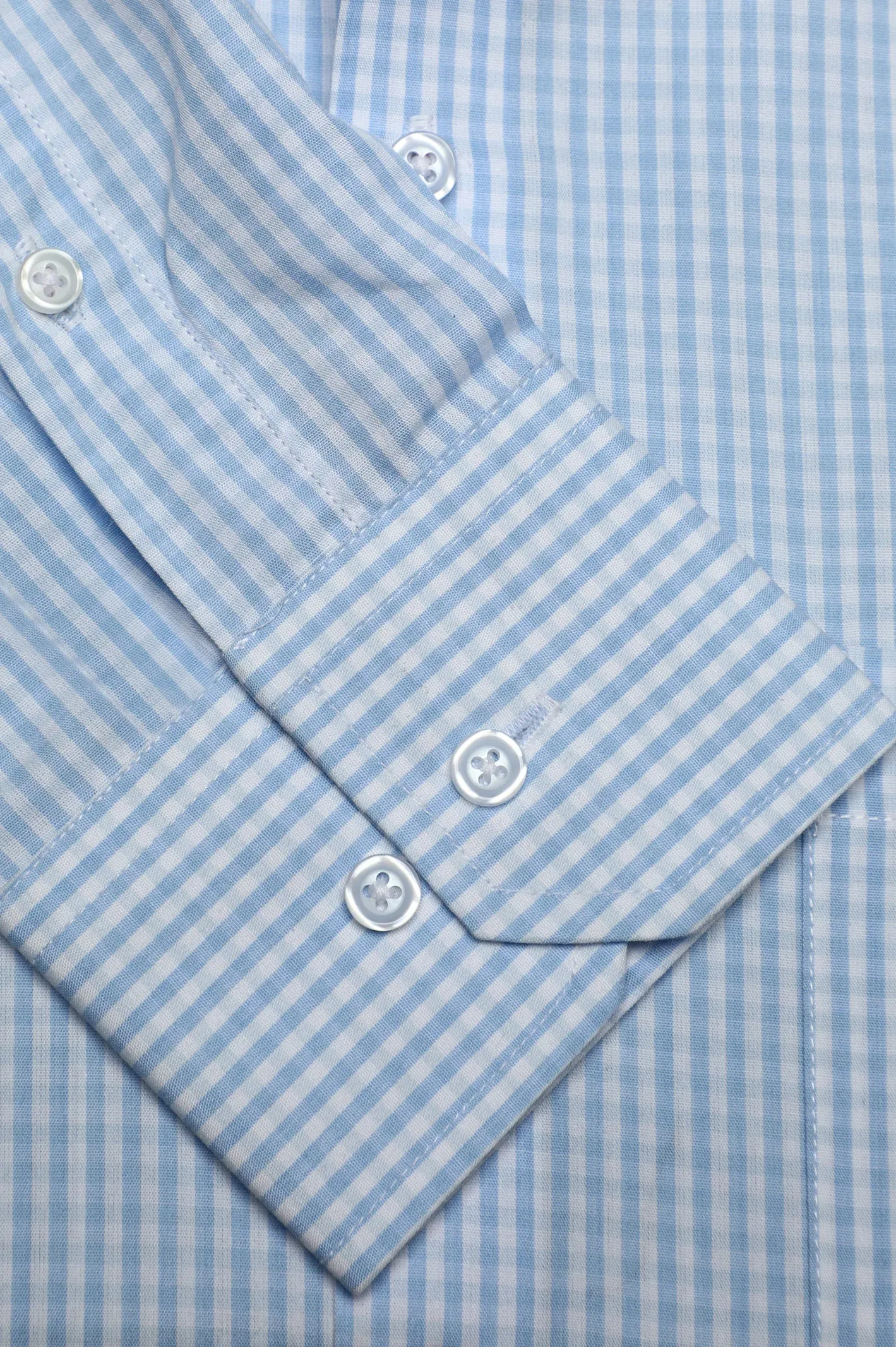 Sky Blue Mini-Check Formal Shirt