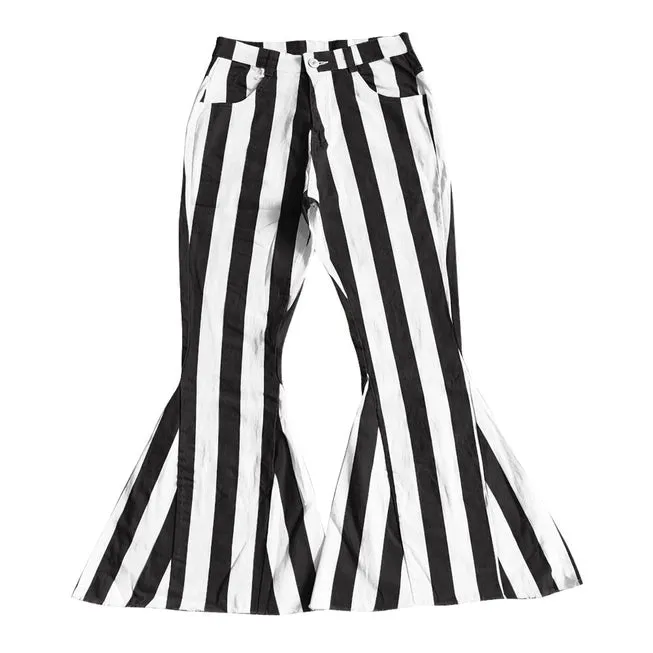 Striped Bell Bottom Jeans