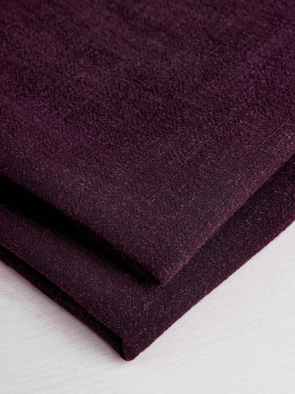 Textured Viscose Linen - Plum