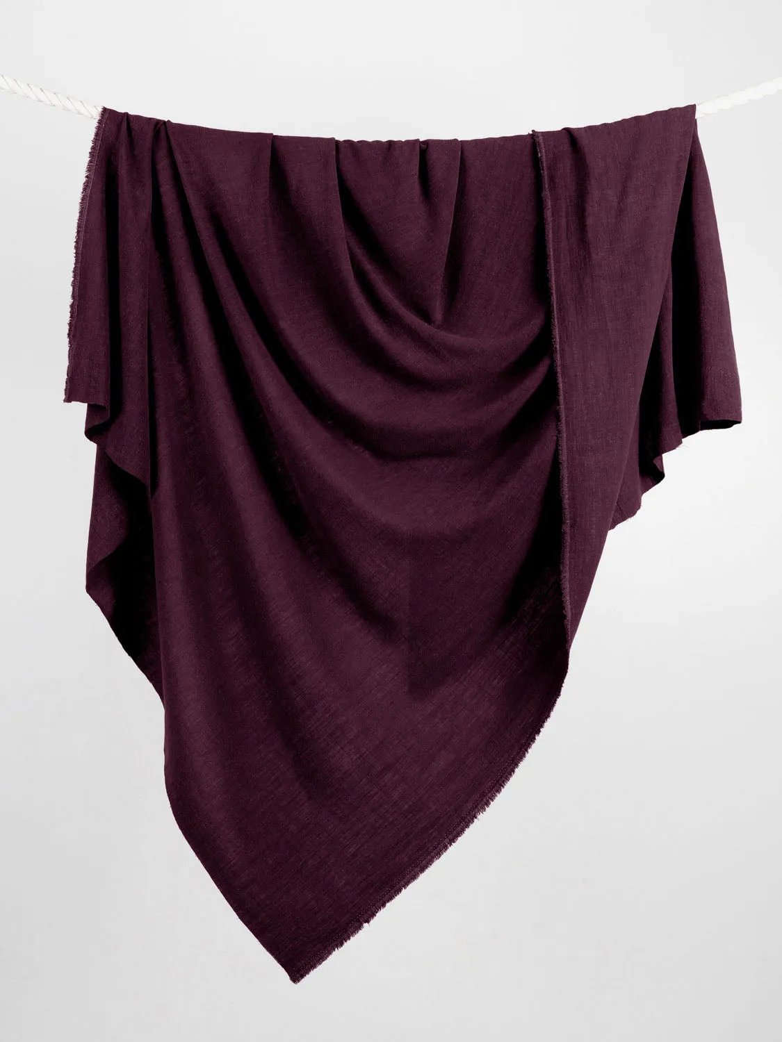 Textured Viscose Linen - Plum