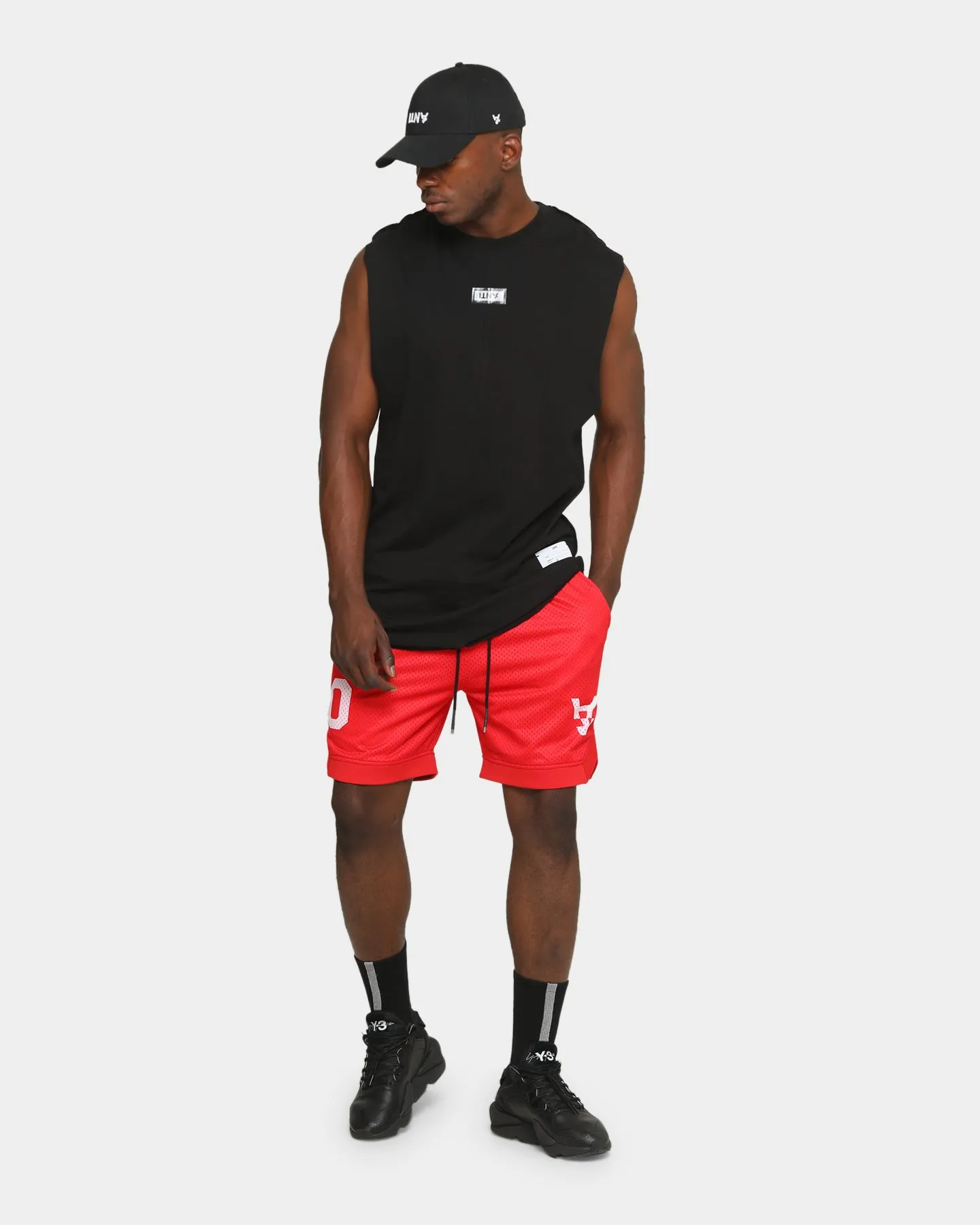 The Anti Order A8 Mesh Basketball Shorts Red/White