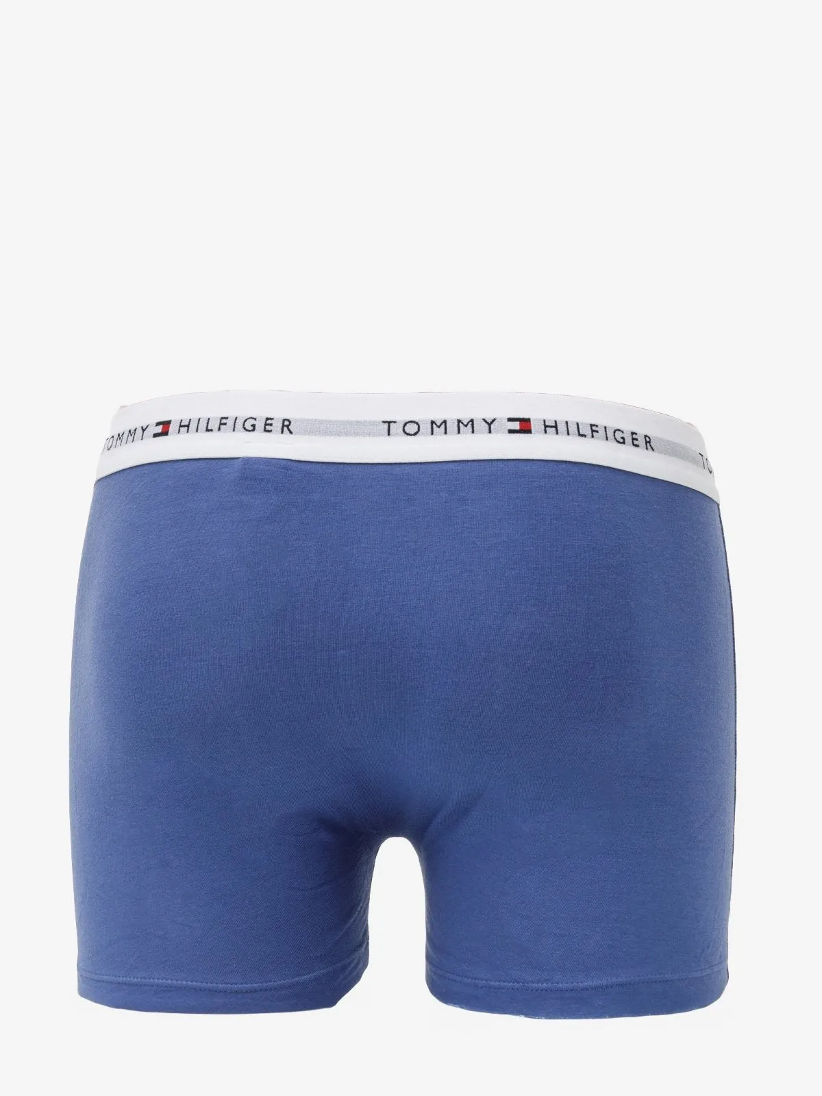 Tommy Hilfiger Men's 3 Pack Cotton Essential Trunks -Dark Ash/Ornamental Green/Laz Blue