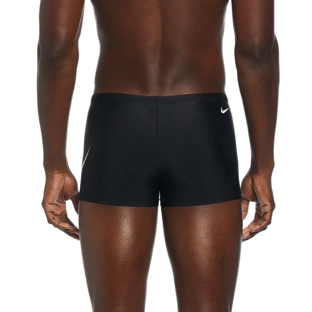 Tossed Swoosh Square Leg Swim Boxers