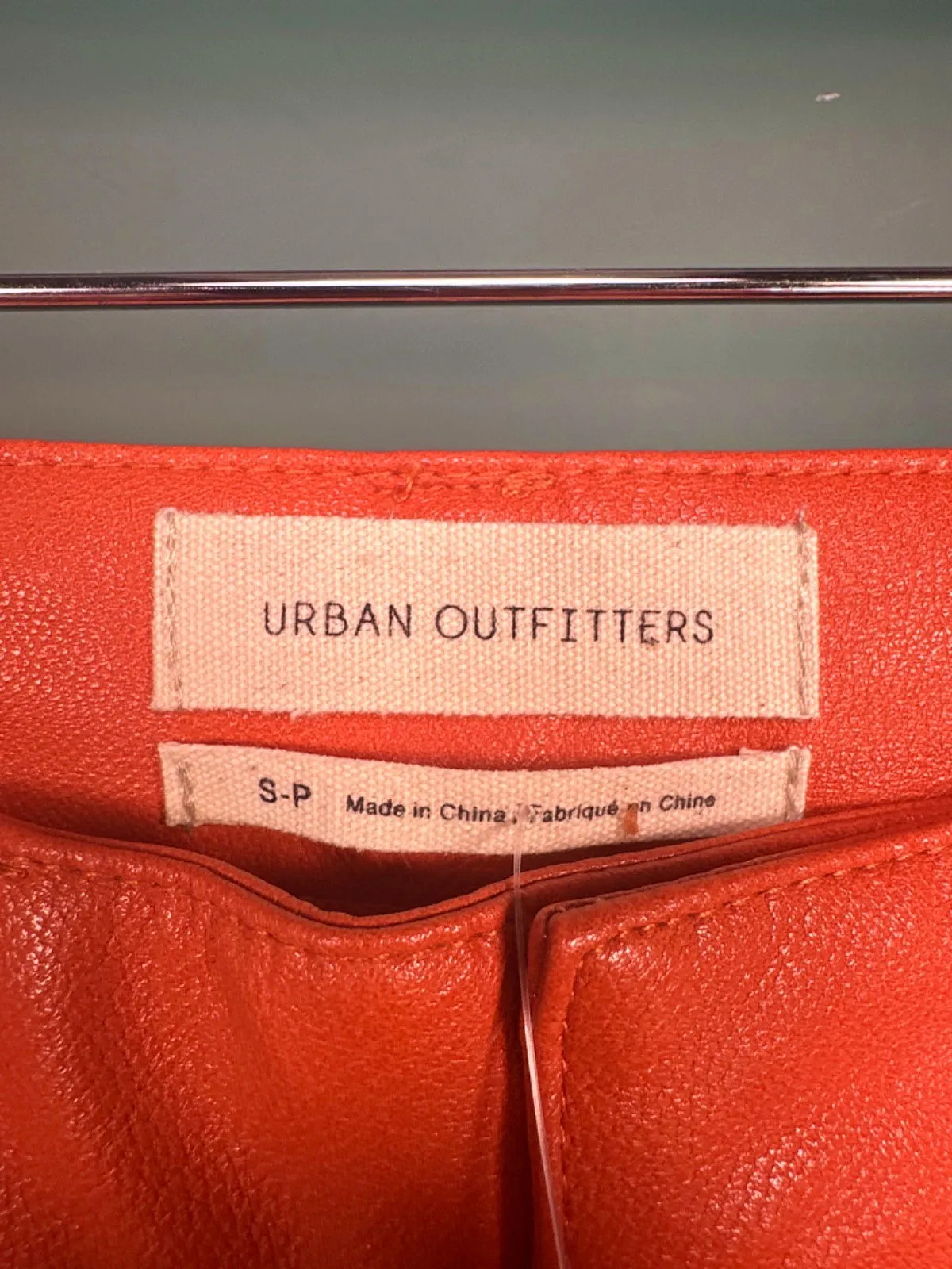 Urban Outfitters Orange Polly PU Trousers S