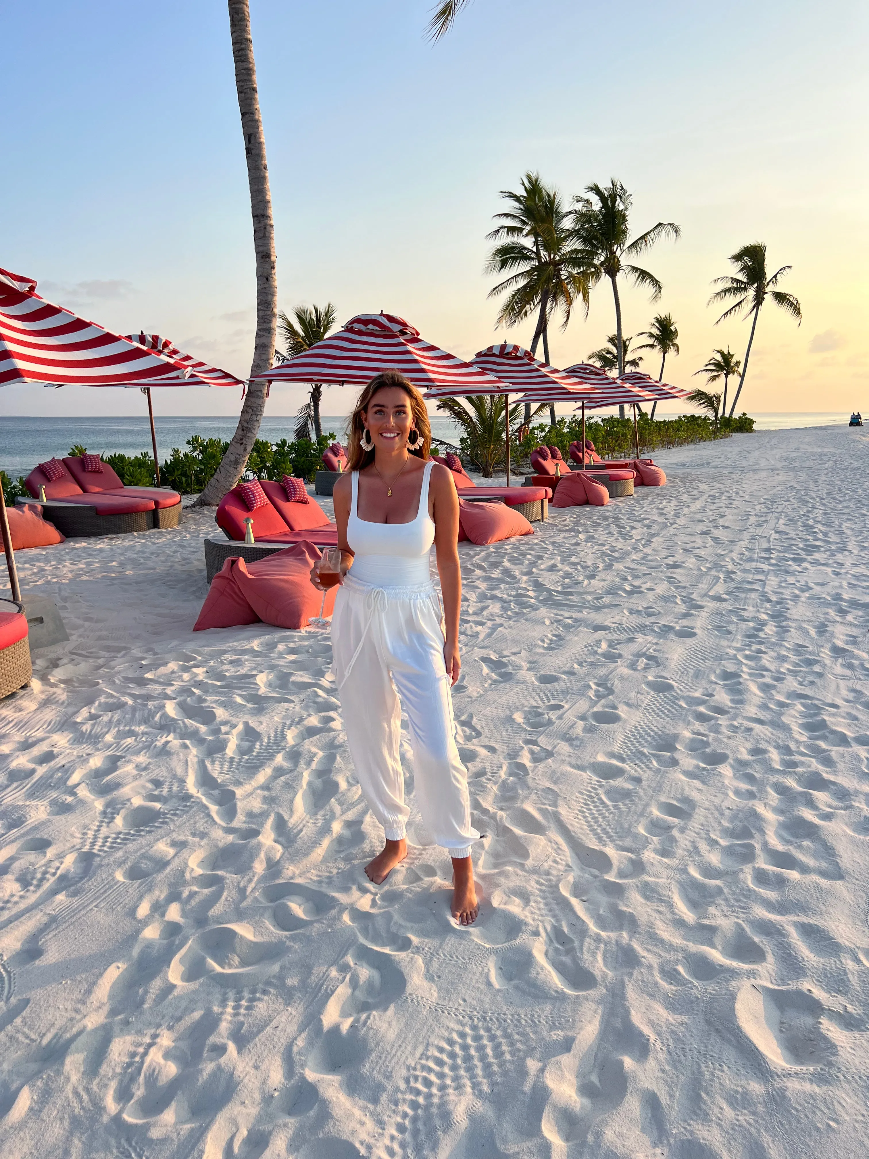 White Silk Trousers